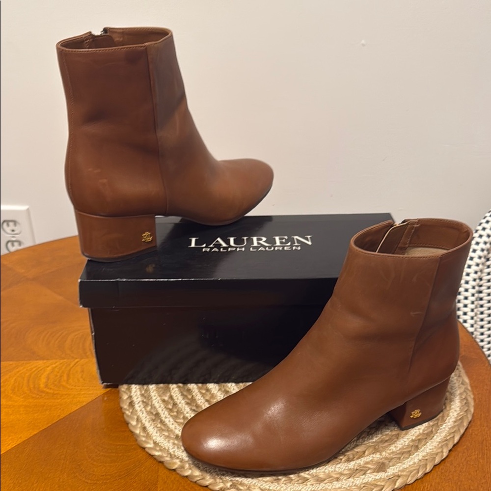 Lauren Ralph Lauren Brown Ankle Boots
